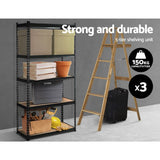 darrahopens Home & Garden > Storage 3x1.5M Warehouse Shelving Racking Storage Garage Steel Metal Shelves Rack
