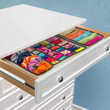 Darrahopens Home & Garden > Storage 4 Pack Foldable Drawer Dividers Storage Boxes (Black)