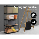 darrahopens Home & Garden > Storage 4x1.5M Warehouse Shelving Racking Storage Garage Steel Metal Shelves Rack