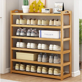 Darrahopens Home & Garden > Storage 6 Layers Natural Wood Bamboo Shelf Entryway Storage Shoe Rack Home Furniture