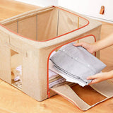 Darrahopens Home & Garden > Storage 66L Cloth Storage Box Closet Organizer Storage Bags Clothes Storage Bags Wardrobe Organizer Idea CREAM