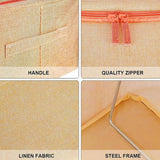 Darrahopens Home & Garden > Storage 66L Cloth Storage Box Closet Organizer Storage Bags Clothes Storage Bags Wardrobe Organizer Idea CREAM