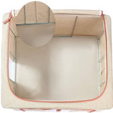 Darrahopens Home & Garden > Storage 66L Cloth Storage Box Closet Organizer Storage Bags Clothes Storage Bags Wardrobe Organizer Idea CREAM