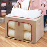 Darrahopens Home & Garden > Storage 66L Cloth Storage Box Closet Organizer Storage Bags Clothes Storage Bags Wardrobe Organizer Idea CREAM