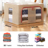 Darrahopens Home & Garden > Storage 66L Cloth Storage Box Closet Organizer Storage Bags Clothes Storage Bags Wardrobe Organizer Idea CREAM