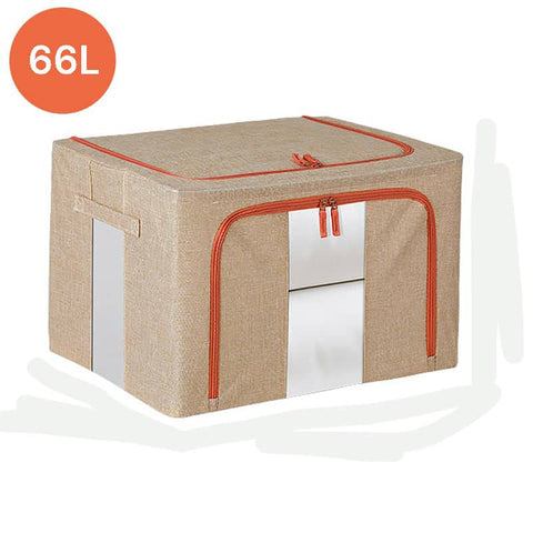 Darrahopens Home & Garden > Storage 66L Cloth Storage Box Closet Organizer Storage Bags Clothes Storage Bags Wardrobe Organizer Idea CREAM