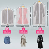 Darrahopens Home & Garden > Storage 6Pcs Suit Dress Clothing Dust Cover Bag Jacket Wardrobe Storage Coat Protector