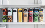 Darrahopens Home & Garden > Storage 7 Pieces Plastic BPA Free Food Storage Containers for Kitchen (Black)