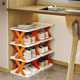Darrahopens Home & Garden > Storage A+Living Folding Shoe Rack Household Doorway Balcony Simple Perforate 5 Layer Shoe Rack