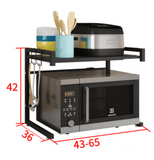Darrahopens Home & Garden > Storage Adjustable Microwave Oven Storage Shelf Black