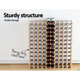 Darrahopens Home & Garden > Storage Artiss 120 Bottle Wine Rack Timber Wooden Storage Wall Racks Organiser Cellar
