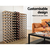 Darrahopens Home & Garden > Storage Artiss 120 Bottle Wine Rack Timber Wooden Storage Wall Racks Organiser Cellar