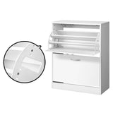darrahopens Home & Garden > Storage Artiss 2 Door Shoe Cabinet - White