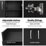 darrahopens Home & Garden > Storage Artiss 2 Doors Shoe Cabinet Storage Cupboard - Black