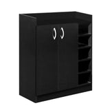darrahopens Home & Garden > Storage Artiss 2 Doors Shoe Cabinet Storage Cupboard - Black