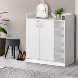 darrahopens Home & Garden > Storage Artiss 2 Doors Shoe Cabinet Storage Cupboard - White