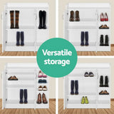 darrahopens Home & Garden > Storage Artiss 2 Doors Shoe Cabinet Storage Cupboard - White