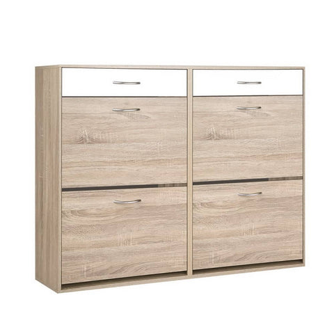 darrahopens Home & Garden > Storage Artiss 2 Tier Shoe Cabinet - Wood