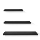 darrahopens Home & Garden > Storage Artiss 3 Piece Floating Wall Shelves - Black