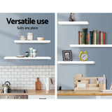 darrahopens Home & Garden > Storage Artiss 3 Piece Floating Wall Shelves - White