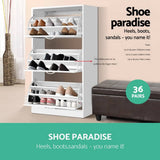 darrahopens Home & Garden > Storage Artiss 3 Tier Shoe Cabinet - White