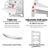 darrahopens Home & Garden > Storage Artiss 3 Tier Shoe Cabinet - White
