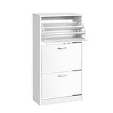 darrahopens Home & Garden > Storage Artiss 3 Tier Shoe Cabinet - White