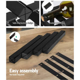 darrahopens Home & Garden > Storage Artiss 42 Bottle Timber Wine Rack Wooden Storage Wall Racks Holders Cellar Black