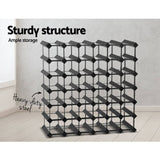 darrahopens Home & Garden > Storage Artiss 42 Bottle Timber Wine Rack Wooden Storage Wall Racks Holders Cellar Black