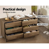 Darrahopens Home & Garden > Storage Artiss 6 Chest of Drawers Dresser Tallboy Lowboy Storage Cabinet Bedroom Table