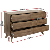 Darrahopens Home & Garden > Storage Artiss 6 Chest of Drawers Dresser Tallboy Lowboy Storage Cabinet Bedroom Table