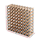 darrahopens Home & Garden > Storage Artiss 72 Bottle Timber Wine Rack