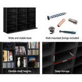 darrahopens Home & Garden > Storage Artiss Adjustable Book Storage Shelf Rack Unit - Black