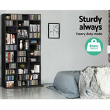 darrahopens Home & Garden > Storage Artiss Adjustable Book Storage Shelf Rack Unit - Black