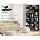 darrahopens Home & Garden > Storage Artiss Adjustable Book Storage Shelf Rack Unit - Black