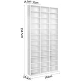 darrahopens Home & Garden > Storage Artiss Adjustable Book Storage Shelf Rack Unit - White