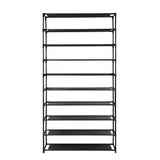 darrahopens Home & Garden > Storage Artiss Shoe Rack 10-Tier (50 Pair) Shoes Organiser DIY Stackable Organizer Storage Shelf Stand Holder Portable Wardrobe Black
