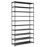 darrahopens Home & Garden > Storage Artiss Shoe Rack 10-Tier (50 Pair) Shoes Organiser DIY Stackable Organizer Storage Shelf Stand Holder Portable Wardrobe Black
