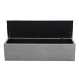 darrahopens Home & Garden > Storage Artiss Storage Ottoman Blanket Box Grey LARGE Fabric Rest Chest Toy Foot Stool