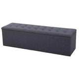 darrahopens Home & Garden > Storage Artiss Storage Ottoman Blanket Box Linen Foot Stool Rest Chest Couch Grey