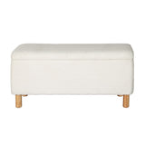Darrahopens Home & Garden > Storage Artiss Storage Ottoman Blanket Box Teddy Fabric Chest Toy Foot Stool Couch White