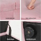 Darrahopens Home & Garden > Storage Artiss Storage Ottoman Blanket Box Velvet Chest Toy Foot Stool Couch Bed Pink