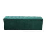 darrahopens Home & Garden > Storage Artiss Storage Ottoman Blanket Box Velvet Foot Stool Rest Chest Couch Green