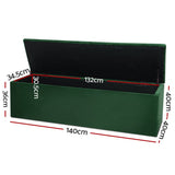 darrahopens Home & Garden > Storage Artiss Storage Ottoman Blanket Box Velvet Foot Stool Rest Chest Couch Green