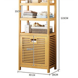 darrahopens Home & Garden > Storage Bamboo 2-in-1 Laundry Hamper Side Table with 2 Shelves and Clothes Basket