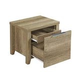 darrahopens Home & Garden > Storage Bedside Table 2 drawers Storage Table Night Stand MDF in Oak