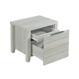 darrahopens Home & Garden > Storage Bedside Table 2 drawers Storage Table Night Stand MDF in White Ash