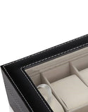 Darrahopens Home & Garden > Storage Black PU Leather Watch Organizer Display Storage Box Cases for Men & Women (12 slots)