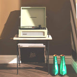 Darrahopens Home & Garden > Storage Crosley Wiltshire Turntable Stand Modern Retro White Wash Wood