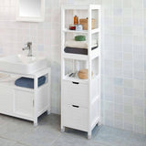 darrahopens Home & Garden > Storage Freestanding Tall Cabinet with Standing Shelves and Drawers